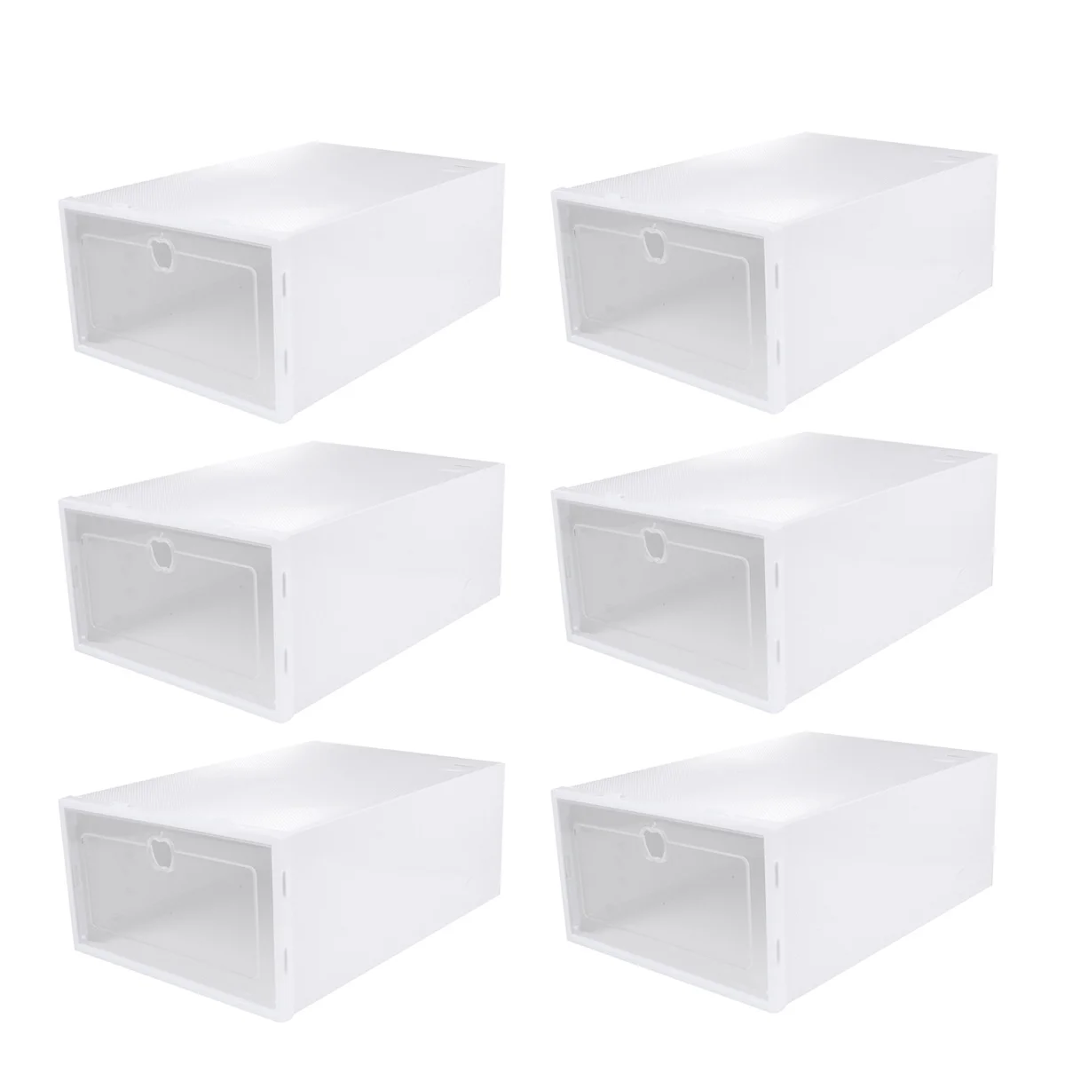 

6pcs Thickened Transparent Shoe Box Clear Storage Bins Organizer Dustproof Container Entryway Drawer Socks Clothes Paper
