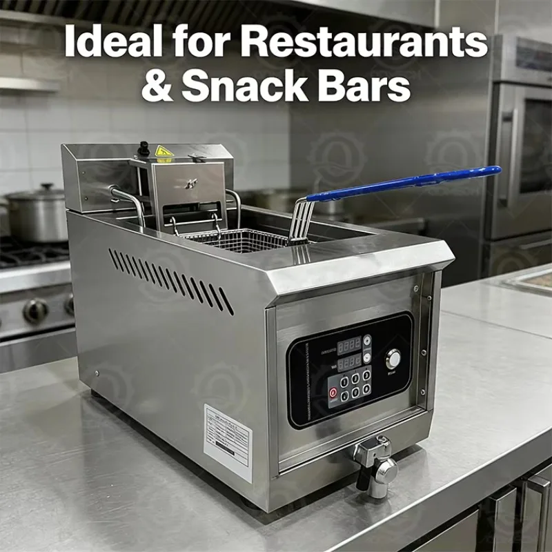 Electric Automatic Lift-Type Deep Fryer with Oil Drain Valve