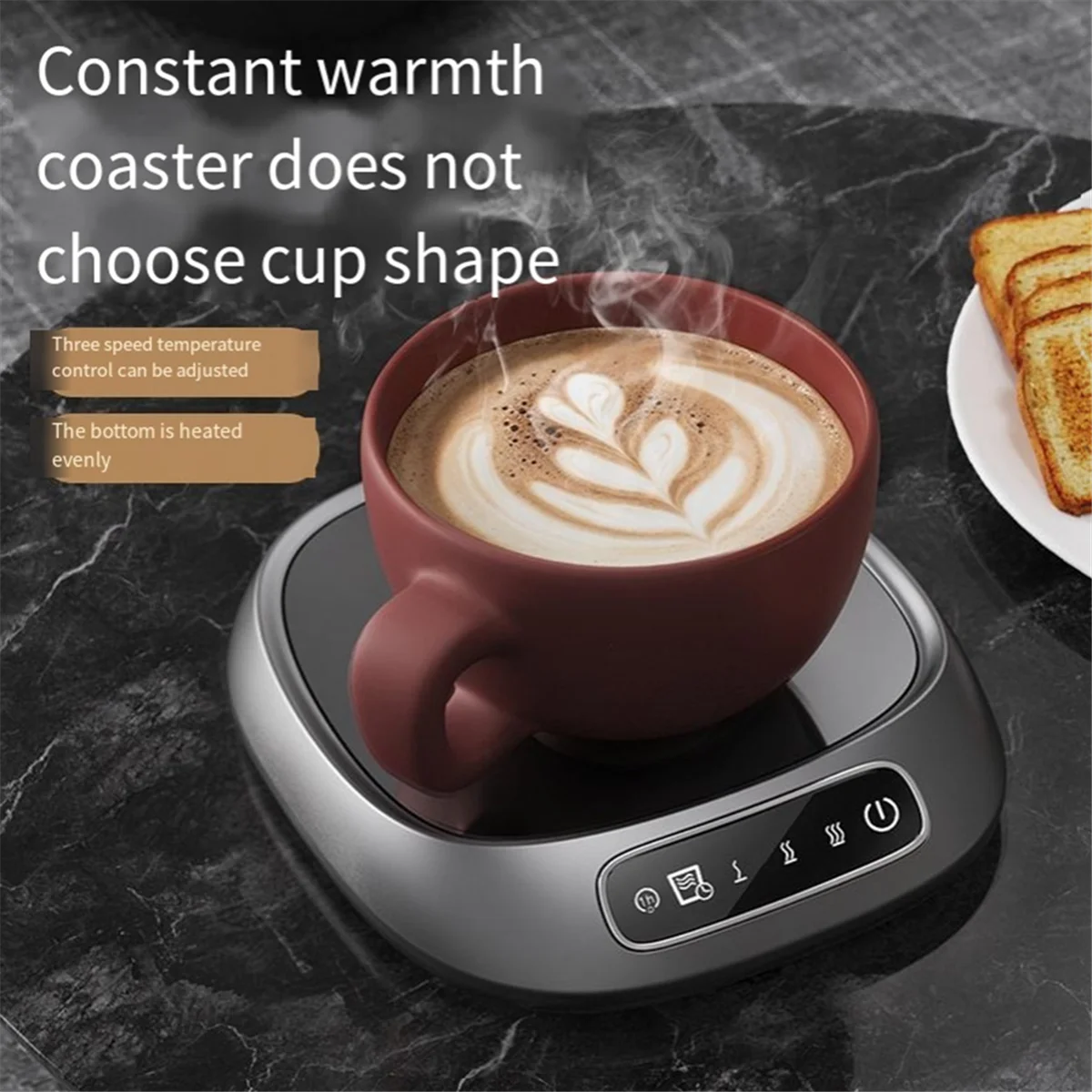 BFYLE Smart Heizung Untersetzer Büro Heiße Milch Kaffee Tee-Set Warm Untersetzer Hause Desktop Konstante Temperatur Untersetzer Rosa