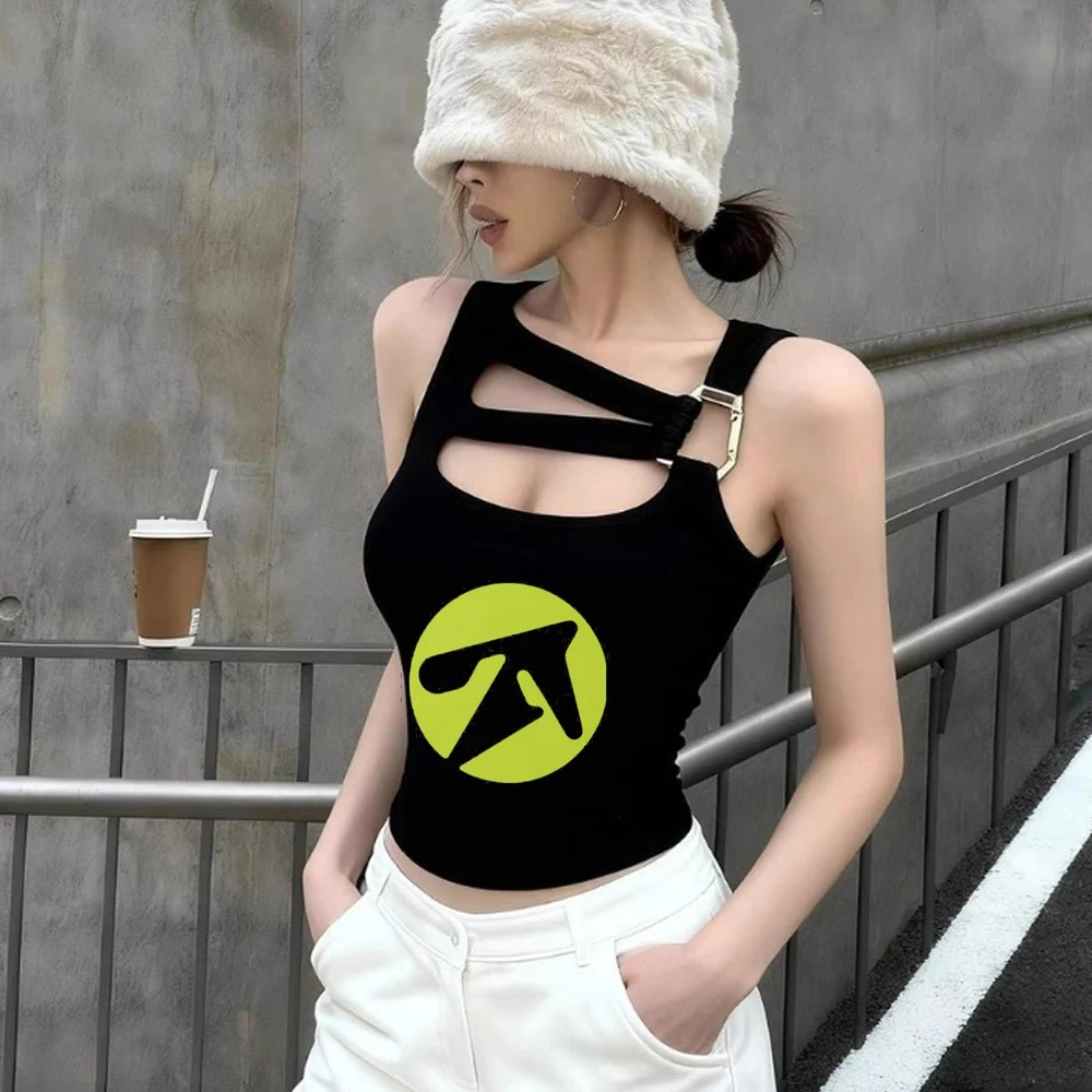 Aphex Twin crop top shoujo gothic graphic party korean fashion meme tshirt streetwear summer jojifuku
