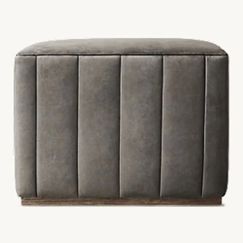 Flannel storage stool storage stool makeup stool tea table round