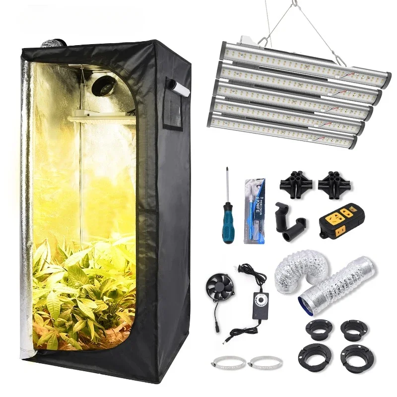 led grow light greenhouse indoor plant frame vegetables fruit hydroponic 60x60x140cm green room grow tent