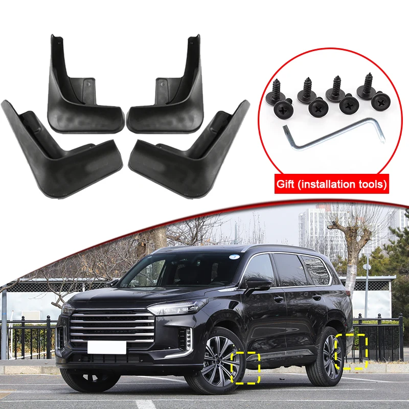 

Car Styling For Chery Exeed VX FL 2024 2025 ABS Car Mud Flaps Splash Guard Mudguards MudFlaps Front Rear Fender Auto Accessories