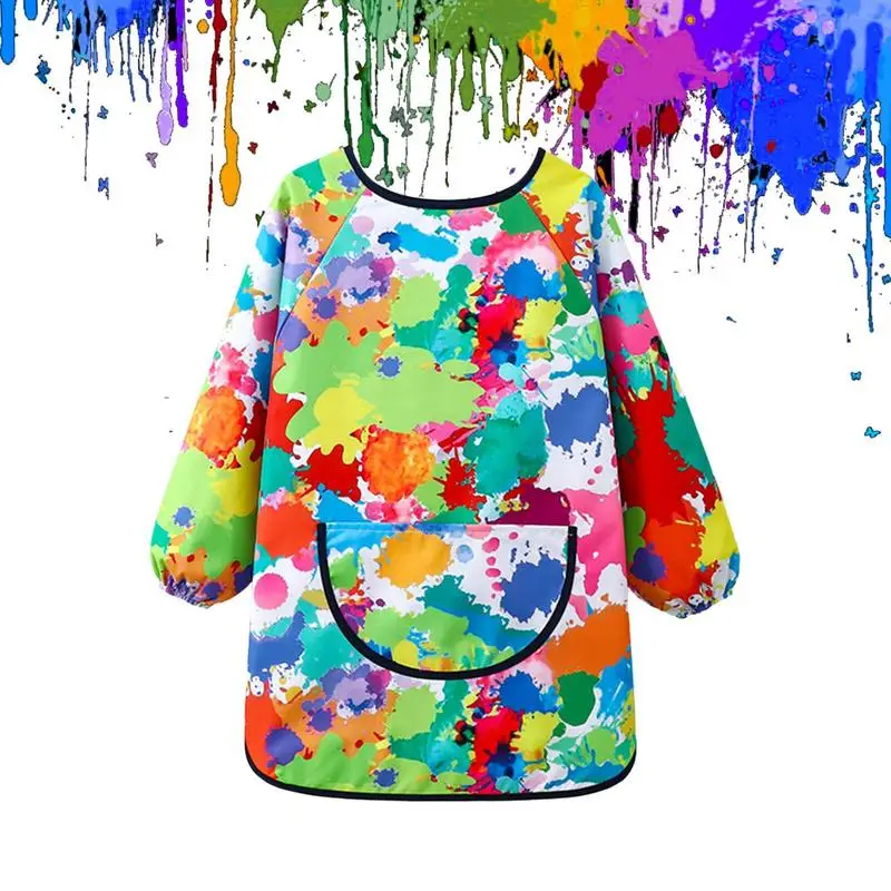 

Children's painting apron Adjustable waterproof painting apron with large pockets Multifunctional painting cover