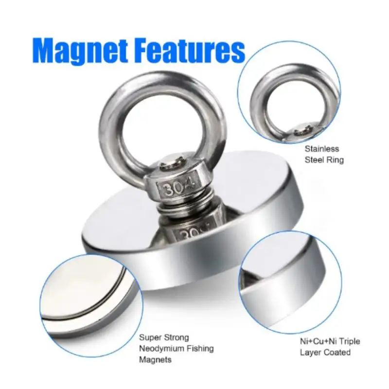 Super Magnet Strong Super Powerful Neodymium Magnets N52 Iman Ima Magnetic Fishing Magneat Magnetti Neomidium Imans Search Hook