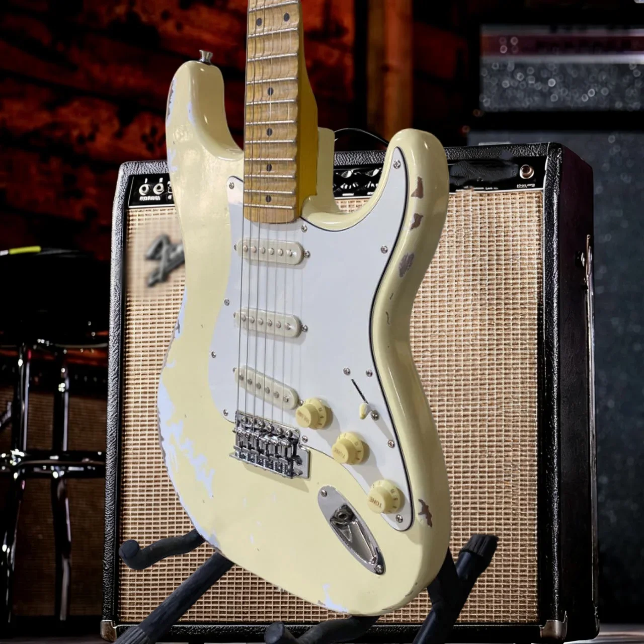 

Лидер продаж 2026, 39 дюймов, винтажные молочно-желтые, 21 ладов Mengmu Duty, 6 струн, подходят для начинающих и профессионалов, четкий тембр