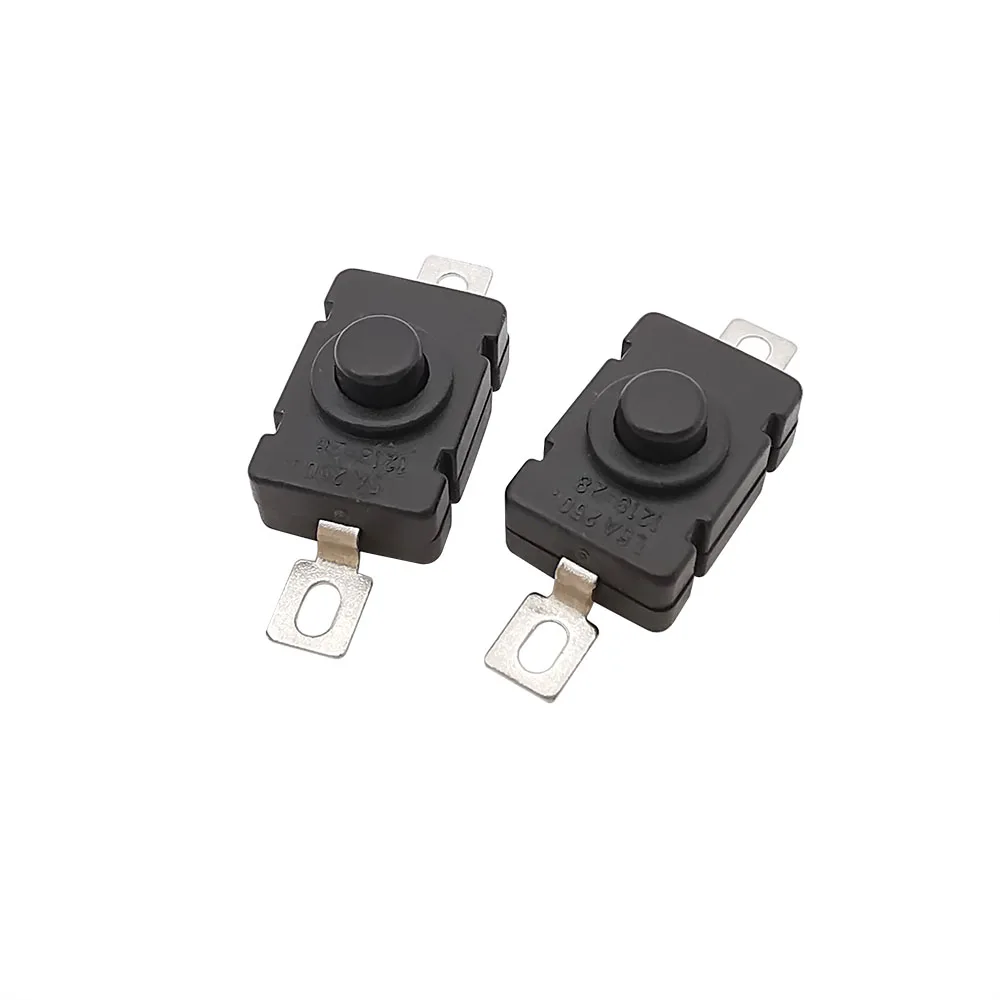 10Pcs KAN-28 Flashlight Switches Touch Push Button Switch AC/DC 250V 1.5A Self Locking SMD Type 18mm x 12mm