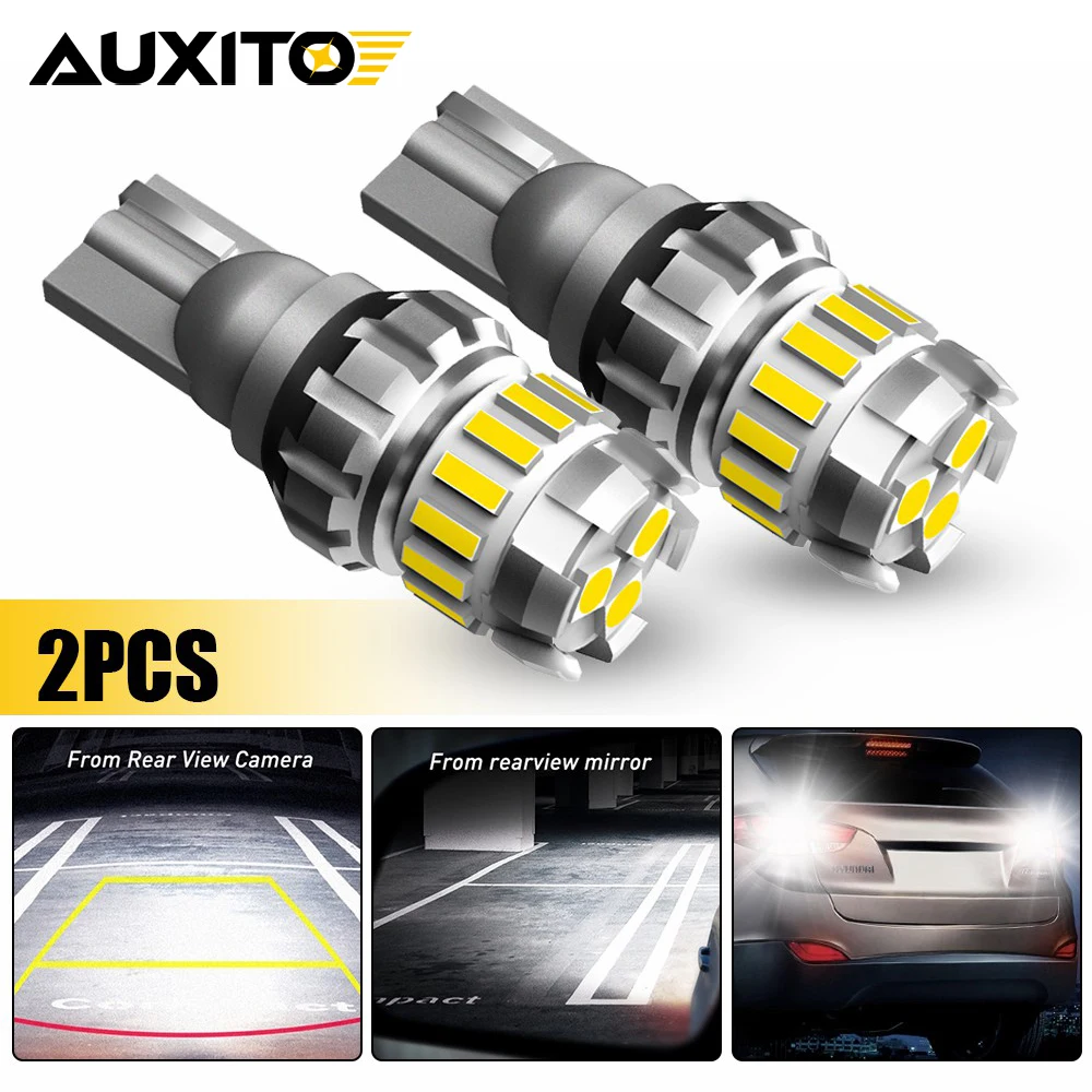 AUXITO 2Pcs T15 W16W LED Canbus Super Bright For Audi A4 B8 A3 8P VW Golf 4 BMW E46 E60 F10 E39 Car Backup Reversing Lights Bulb