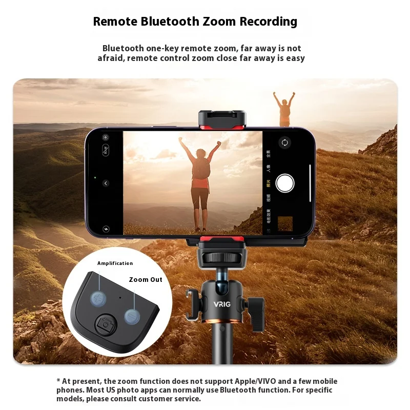 Original UURIG VRIG PH10 Wireless Handle Grip Phone Holder Stabilizer for Smartphone Volg Remote Control 1/4"LED Light For Phone