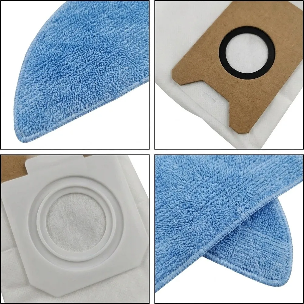 Replace Mop Cloths & Dust Bags Kit For Cecotec For Conga Y70 And For Genesis Models, Cleaning Pads With Clog-Free Vacuum Bags