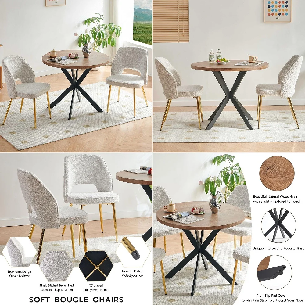 

Swivel Solid Wood Bar Stools Set of 4, 24.5inch Counter Height Chairs with Low Back, Footrest, Farmhouse Wooden Armless barstoo