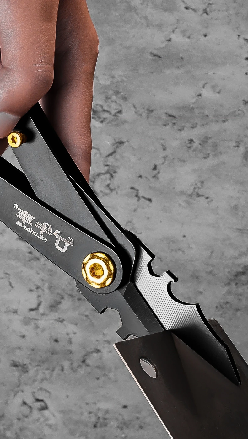 Drahtschneider, Abisolier-Crimper-Werkzeug, wendbar, robuste Werkzeuge, Crimper für Twister, Handwerkzeuge, Holzarbeiten, Gartenarbeit, Spaltung – Detail 6