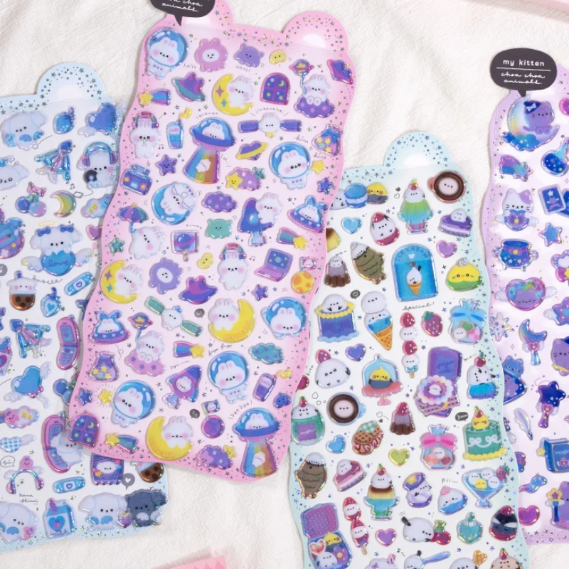 3D Cartoon Animal Stickers DIY Scrapbooking Journal Phone Case Decoration Sticker School Office Supplies