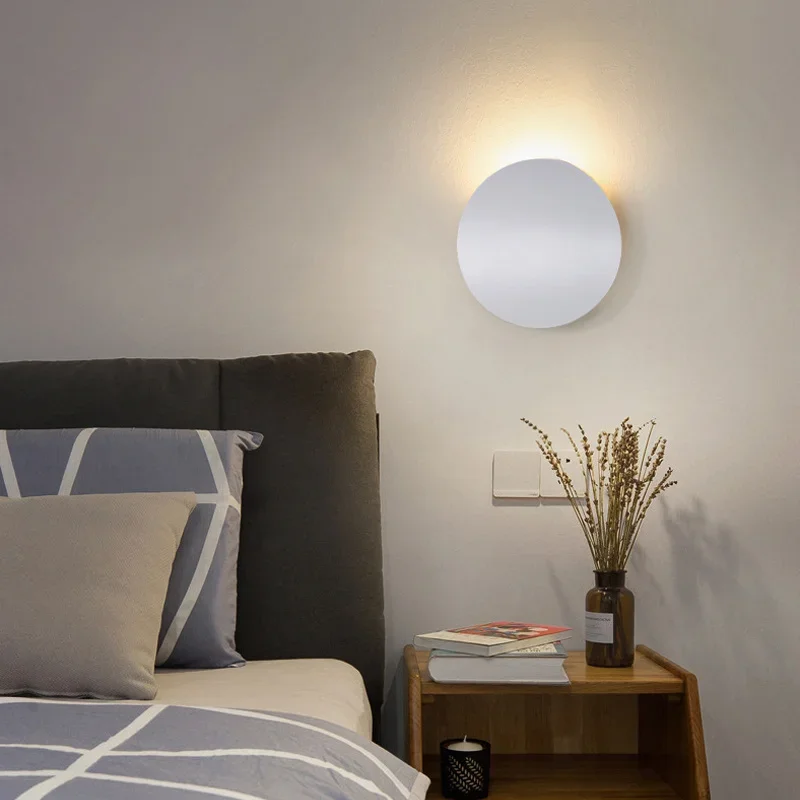Lamp Modern LED Round Wall Simple Indoor Decor Wall Lgiht LED Sconce For Living Room Background Aisle Bedroom Stair Lamp