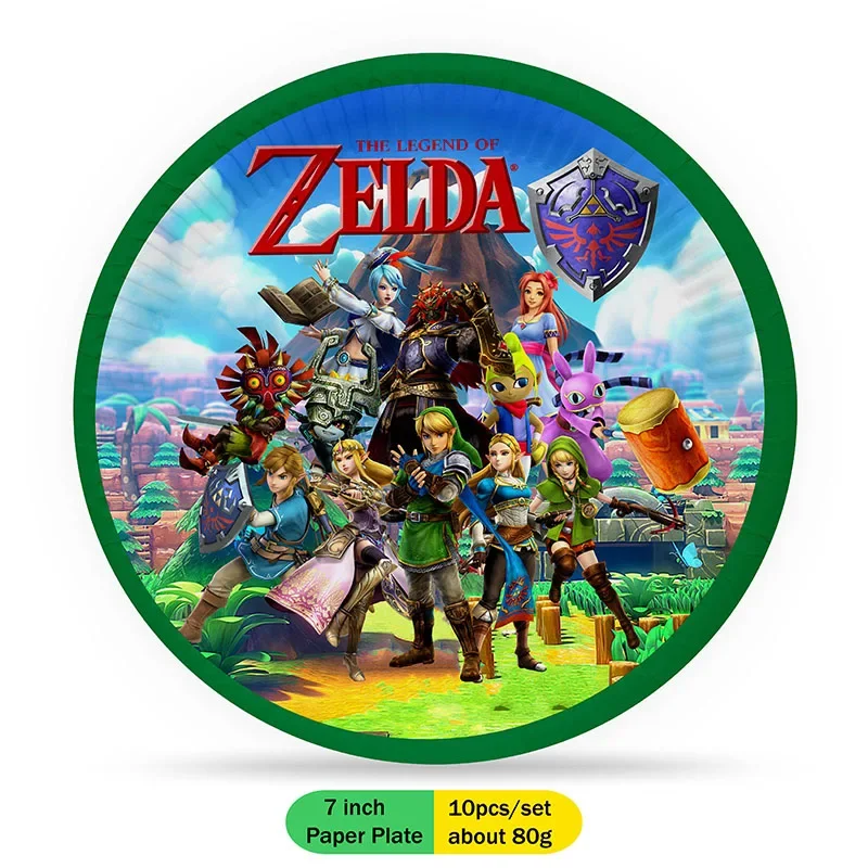 Gioco ZELDA Decorazione per feste Stoviglie usa e getta Decorazioni per feste di compleanno Forniture a tema per bambini per giocattoli regalo per