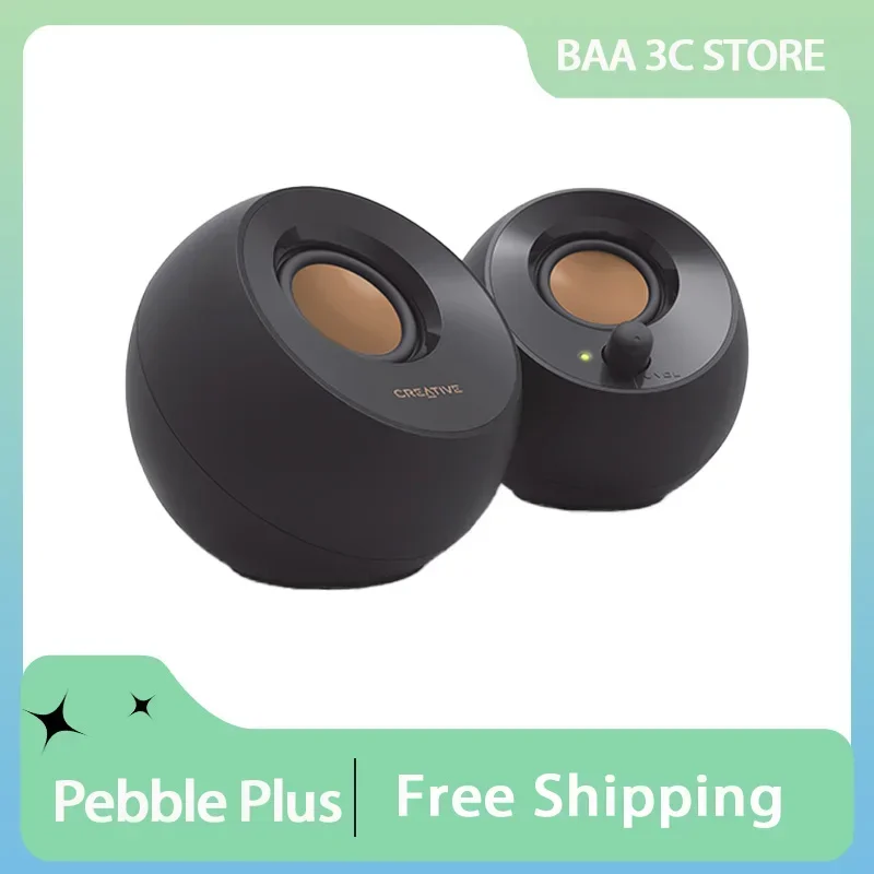 Creative Pebble Plus 2.1 Speaker 3d Surround Subwoofer Usb Wired Mini Speaker Multi-Media Accessory for Computer Desktop Gamer