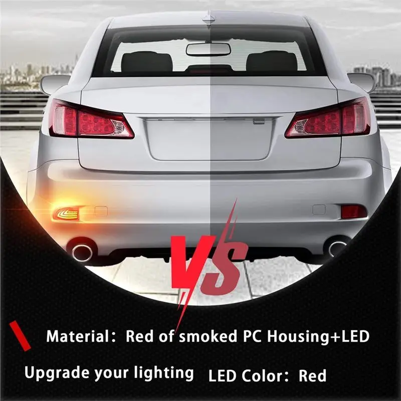 Ingenious-Brake Tail Lamp LED Rear Bumper Reflectors Light For Lexus IS250 IS300 IS350 2006-2012 Turn Signal Accessories