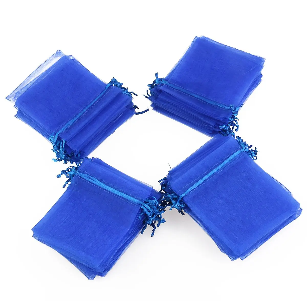 

100 Pcs Gift Bag Birthday Bags for Presents Sheer Drawstring Organza Royal Blue Party Favor Mesh