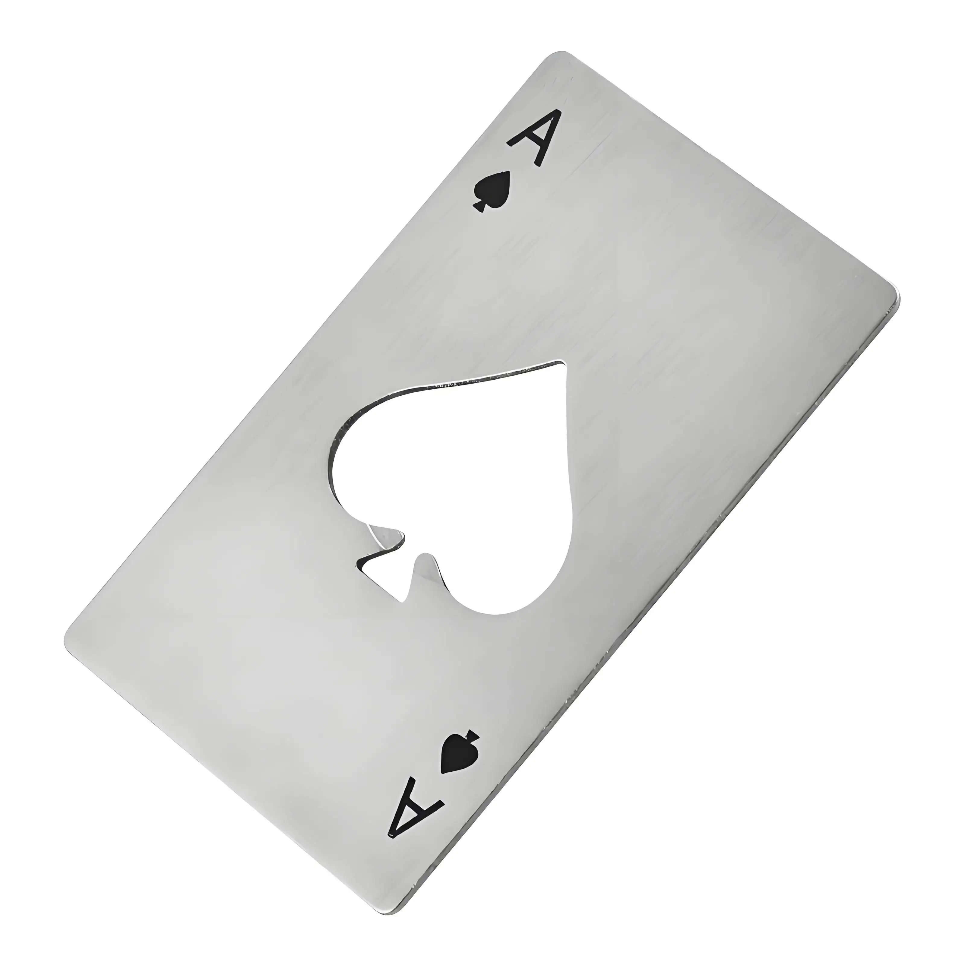 Abridor de botellas Poker Ace, abridor con forma de tarjeta de acero inoxidable, herramienta de barra de 2 colores, removedor de tapas de cerveza único, regalo ideal para fiesta