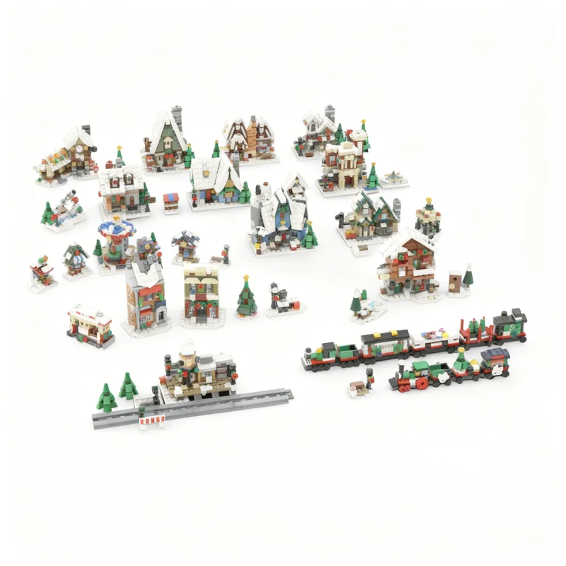 37186pcs MOC Entire Mini Designs Bundle To July Other Model Building Blocks Construction Toy Christmas Gift Kids DIY Idea Brick