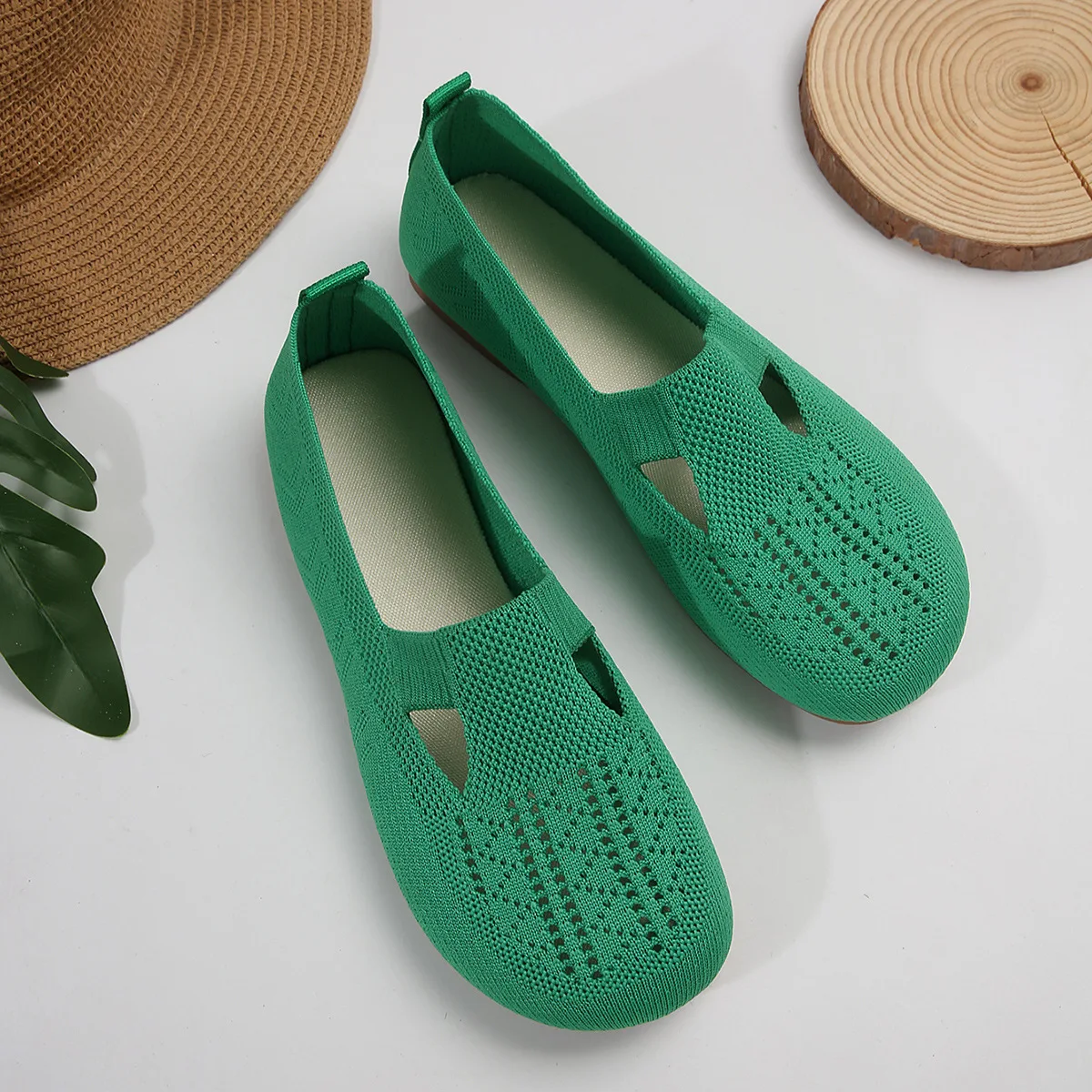 New Arrival Summer Women Flat Heel Shoes Breathable Loafers Casual Non-slip Sole Barefoot Shoes Slip on Moccasin Female Shoes