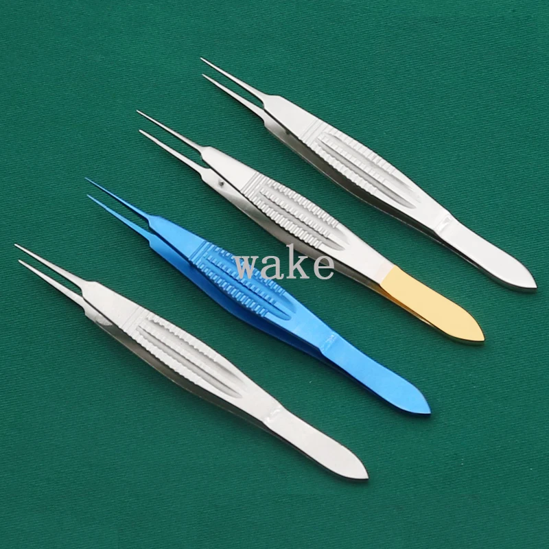 Medical Ophthalmological Tweezers Microscopic Forceps Double Eyelid Suture Removal With Hook Toothed Platform Tweezers Surgical