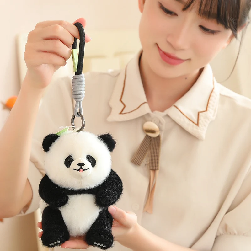 Porte-clés en peluche de style kawaii pour enfant, jouet en forme d'ours mignon, mini plus sombre comme Fubao Qizai beurre doux, pendentif cadeau