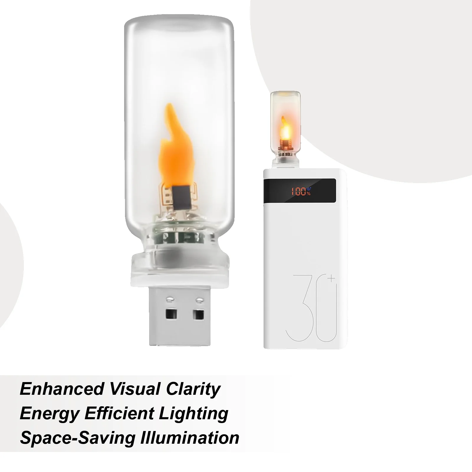 

USB Mood Light Compact Lighting Flameless Glass Decor Car Mini LED Retro Light For Party Bedroom Camping Vehicle Automotive