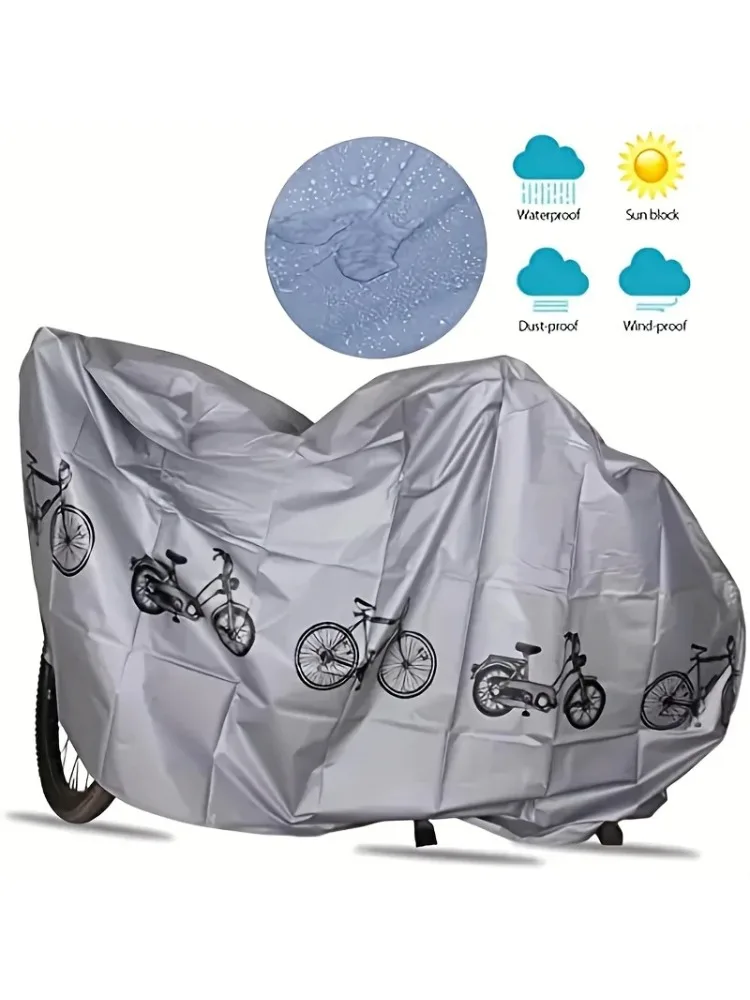 AliExpress Outdoor Bicycle Storage Waterproof Bicycle Cover, UV Resistant, Nylon Material, Dustproof, Can Accommodate Up To Two Bicycles