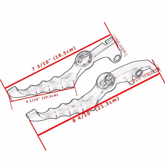 Chrome Skull Zombie Brake Clutch Levers For Honda Shadow VT 600 750 1300 1100 CB