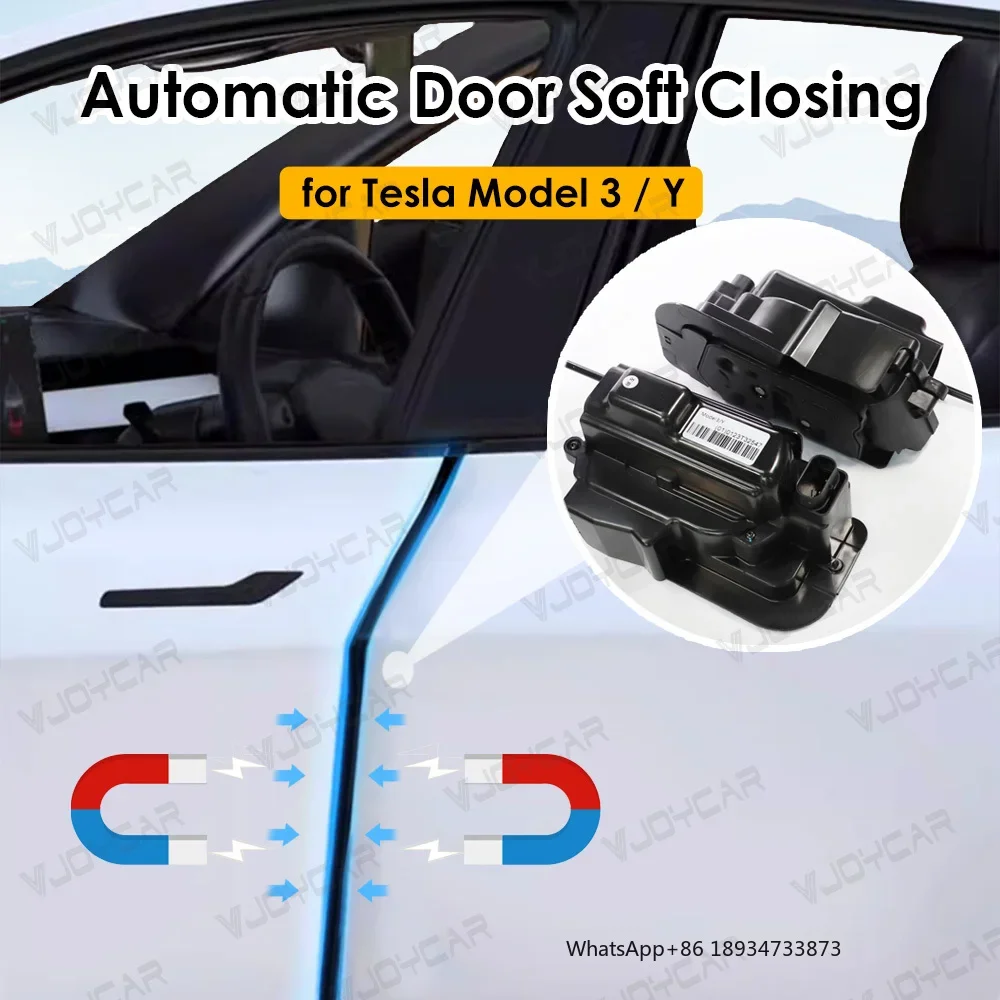 Vjoycar Auto Model 3 Y Accessories Electric Door Soft Close Door Kit Waterproof Car Door Suction Lock for Tesla Modification