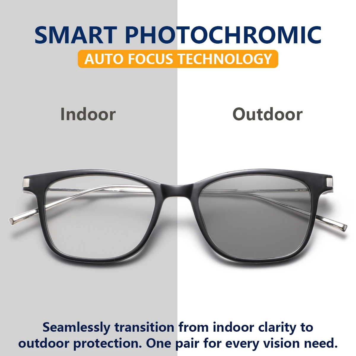 1 Pair of Men's Thin-Frame Rectangular Photochromic Glasses, Stylish and Mature Men's Glasses with a Tough, Understated, and Fashionable Look, Suitable for Business Meetings, Outdoor Driving, and Leisure Outings