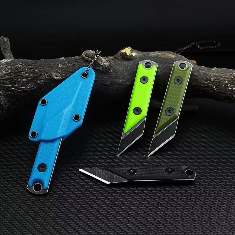 

Outdoor Mini Straight Knife Portable Knife Key Necklace Pendant Art Knife Cutting Paper Knife Office Pencil Opening Knife Unpack