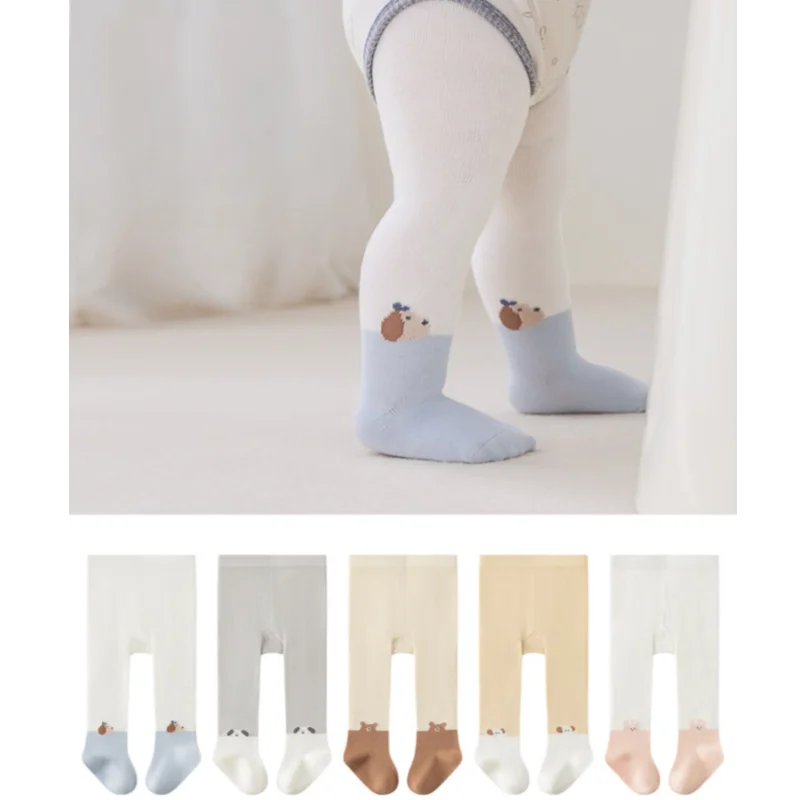 2026 Spring Autumn 6M-4Y Baby Pantyhose Kids Clothes Soft Cartoon Infant Socks Cute Style Daily Children tights