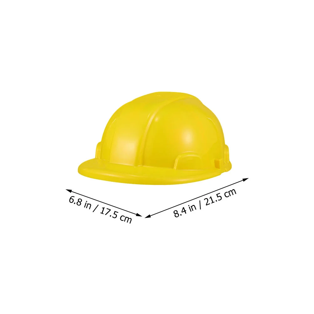 Cascos de seguridad para ingeniero de construcción, cascos duros de plástico amarillo para niños, suministros para fiestas, gorros de construcción, 8 Uds.