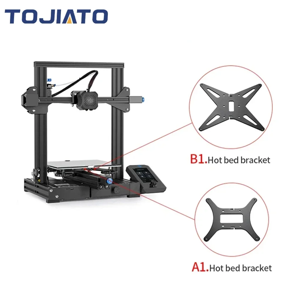 3D Printer Hot Bed Stand for CR-10 Hotbed Supporter Plate Ender-3 YAxis Carriage Heating Platform Holder Aluminum Bracket