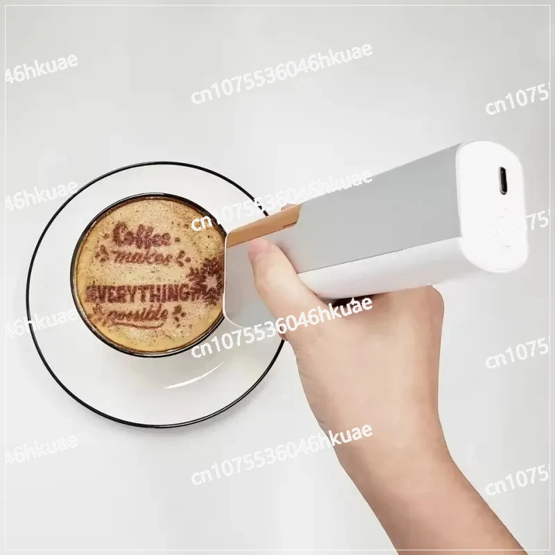 غلاف من سبائك الألومنيوم مع لوحة تحديد المواقع، طابعة نافثة للحبر فنية للاتيه القهوة المحمولة،