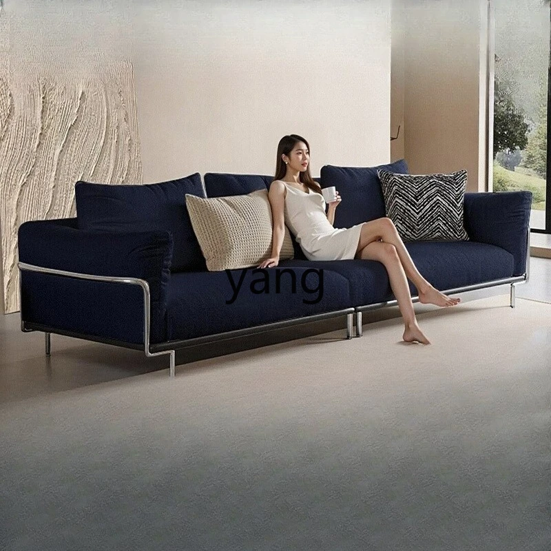 

LH minimalist chenille can be fully dismantled and washed cotton and linen fabric sofa small apartment living room straight row