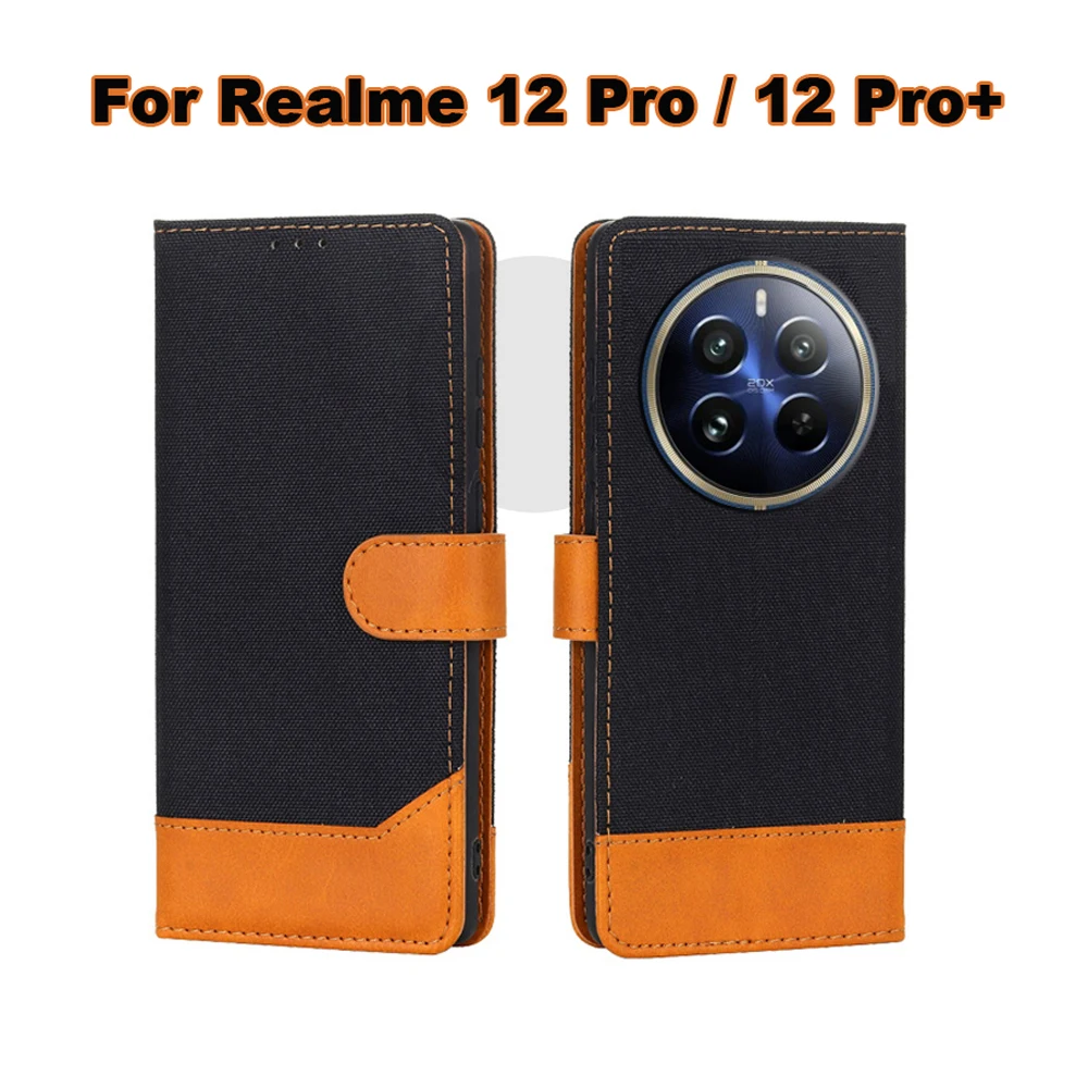 Leather Phone Case For Realme 12 Pro+ чехол 12Pro Plus RMX3840 RMX3841 Wallet Cover For Funda Realme 12 Pro RMX3842 RMX3843 Etui