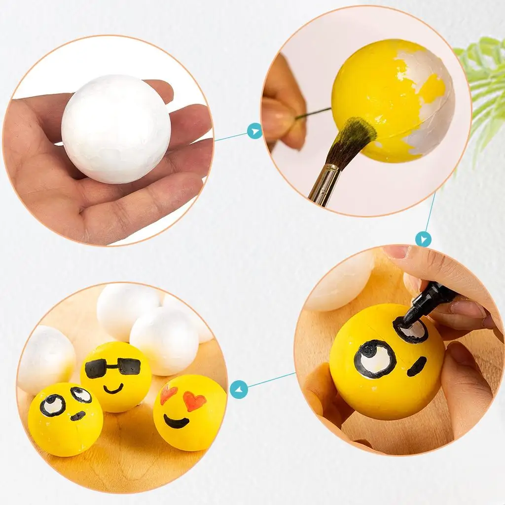 Crafting Supplies Polystyrene Foam Ball High Density for DIY Modeling Flower Wedding Decorations view 5