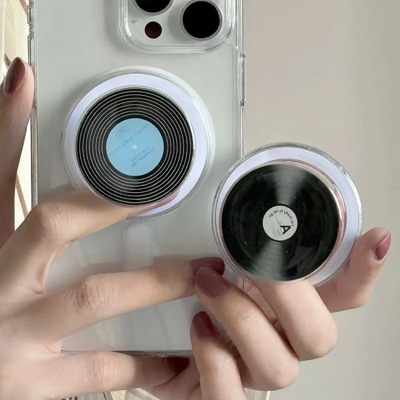 

Магнитный CD 3D ретро забавный держатель для телефона Magsafe Tok Griptok подставка для IPhone чехол для беспроводной зарядки складное кольцо с поддержкой