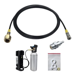 Soda Water Maker Accessories Spring Cover Hose W21.8-14 G3/4 CGA320 with Quick Disconnect Connector CO2 Tank Cylinder Adapter
