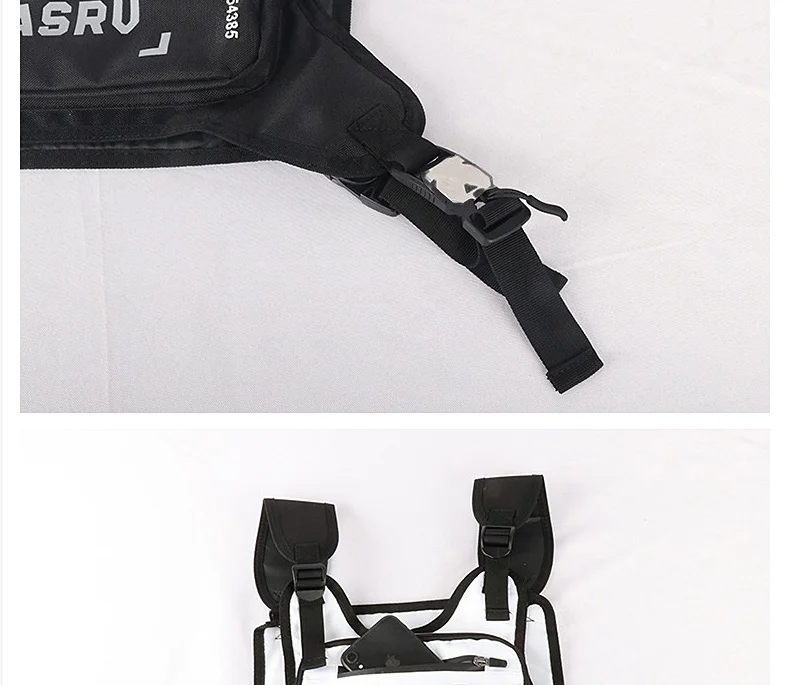 Taktische Brusttasche für Herren, Outdoor-Gym-Weste, reflektierende Sicherheitstasche, wasserdichte Brusttasche, multifunktionale Herren-Handytasche, lässige Sporttasche – Detail 12