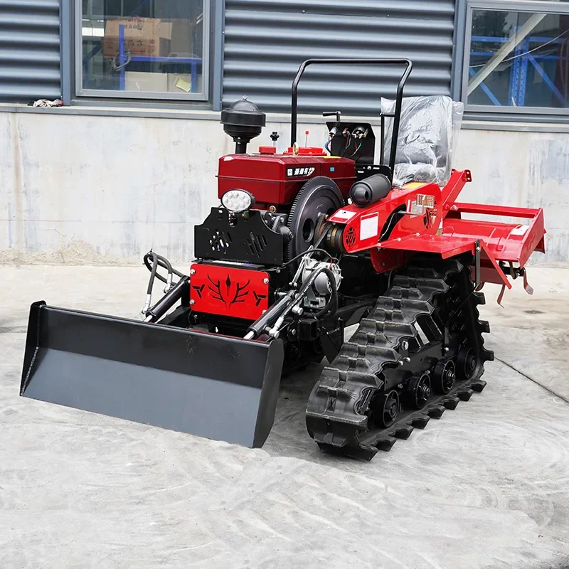Chinese Small Agricultural Tracked Tractor Remote Control Multifunctional Tracked Cultivator Hot Selling 40 Horsepower