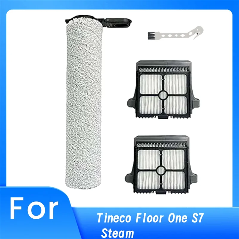 【الرمز】لـ Tineco Floor One S7 قطع غيار المكنسة الكهربائية البخارية ملحقات فرشاة الأسطوانة واستبدال الفلتر