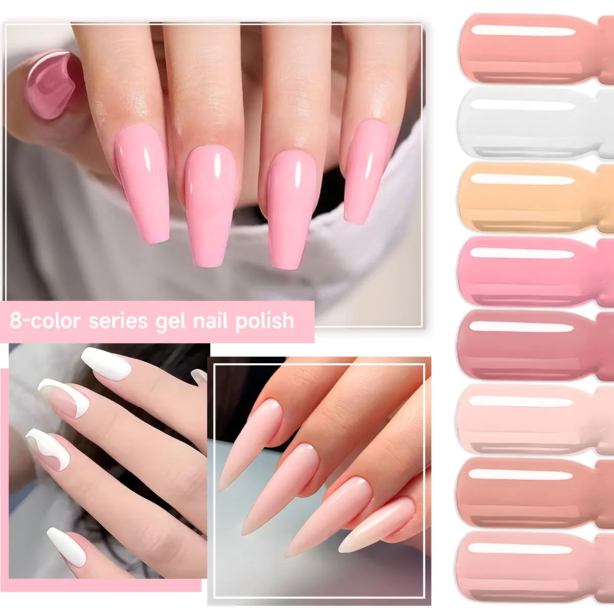 مجموعة مكونة من 8 قطع من جل الأظافر الناعم للخريف والشتاء، مناسبة كهدية مفاجئة للفتيات في المناسبات الخاصة #5