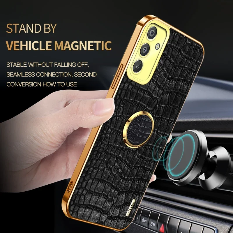 PU Leather Phone Case for Samsung Galaxy M13 4G M14 M15 M23 M32 M33 M34 M35 M52 M53 M54 Ring Magnetic Holder Cover Cases