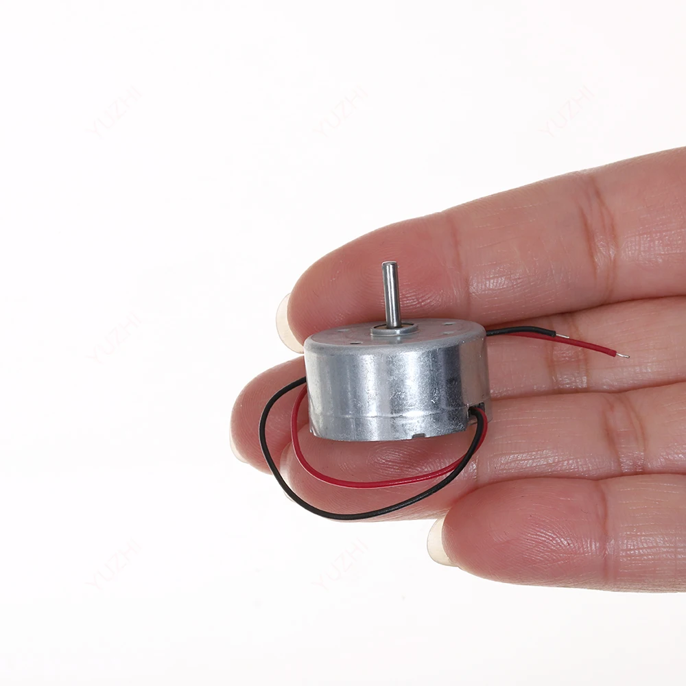 Mini 12mm*24mm Round Motor DC 3V-6V High Speed 2mm Shaft Diameter Micro 300 Motor for Fan Car Model