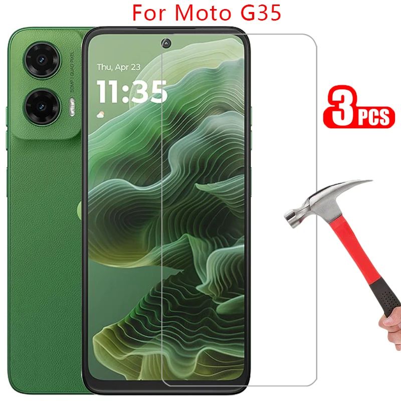 tempered glass for motorola moto g35 phone case on motorolag35 motog35 motog g 35 35g back cover 360 motorol mot g35case cas