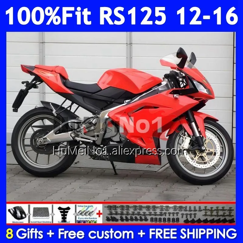 Injection Kit For Aprilia RS-125 RSV125 R RS125 Factory red 12 13 14 15 16 313No.107 RS 125 2012 2013 2014 2015 2016 OEM Fairing